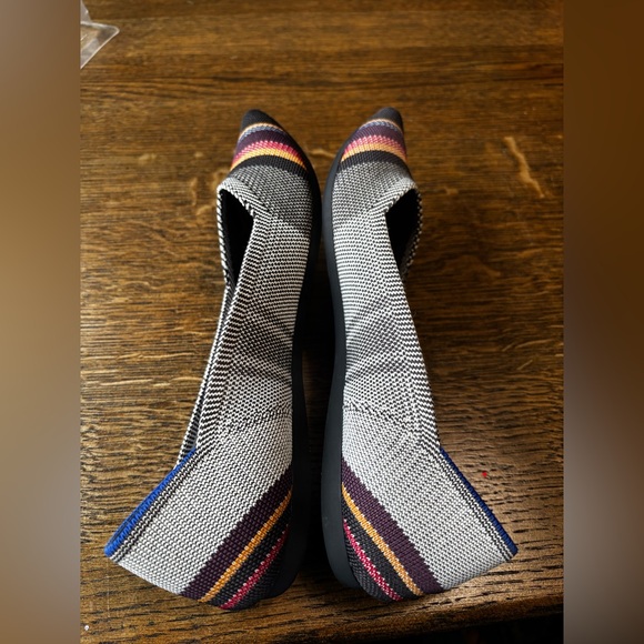 Rothy’s‎ Pointed Toe Knit Flats Striped Toe Washable Women’s 8 - Picture 3 of 7